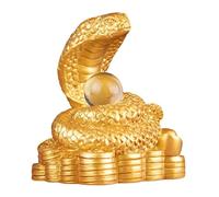 LAIOUSN Resins Chinese Snake Figure 2025 Years Statue Fengshui Ingots Animal Sculpture For New Years Home Decoration FengShui Ornament