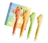 LAIOUSN Set of 4 Student Correction Tapes with Quiet Operate & Adorable Cloud Designs Fun Shaped Eraser for Neat Writing Correction Tape