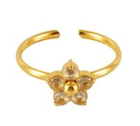 LAIOUSN Square/Heart/Flower Opening Rings Stainless Steel Geometric Zircon Finger Jewelry Accessory For Parties And Daily Wear Elegant Women's