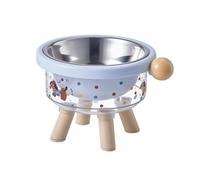 LAIOUSN Stable Ergonomic Dog Bowl Stand with Feeder Dishes Stainless Steel for Most Breeds & Comfortable Dining Checkered Dog