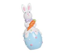 LAIOUSN Sturdy Resin Easters Rabbits Decoration Delicate Easters Eggs Rabbits Decoration For Garden And Home Display Garden Ornament