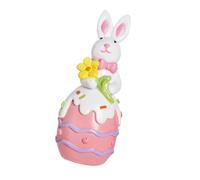 LAIOUSN Sturdy Resin Easters Rabbits Decoration Delicate Easters Eggs Rabbits Decoration For Garden And Home Display Garden Ornament