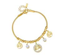 LAIOUSN Symbolic Trees of Life Comfortable Steel Elegant Stone Adjustable Length Gift Ideas Diamonds Tree