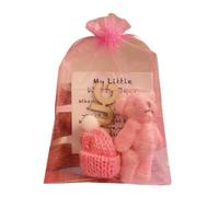 LAIOUSN Tiny Plush Bear with Inspirational Card Pocket Sized Soft Stuffed Toy Animal for Gifting Decoration Birthday Supplies Miniature Motivational Plush