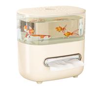 LAIOUSN Unique 2 in 1 Fish Tanks and Tissue Box Holder with Drain Hole Included for Maintenance Perfect Decors Accessory for Various Rooms Tissue Holder