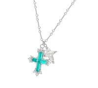 LAIOUSN Unique Crosses Necklace Pendant Necklaces Alloy Texture 50cm Chain Charm Suitable for Everyday Wear and Parties Crosses Pendant