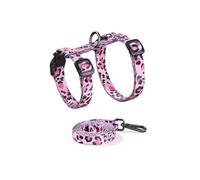 LAIOUSN Ventilated Polyamide Puss Utilize and Rope Set with Modifiable Belts Fast Release Clip for Comfortable Walks Modifiable Puss Utilize Conjuring Tape