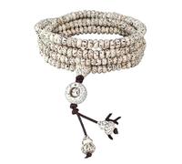 LAIOUSN Versatile Multi Layer Bodhi Wood Beaded Natural Finish Unisex Design Comfort Fit Spiritual Accessory Adjustable Bodhi Cores Wrist Strands