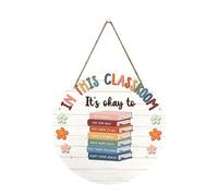 LAIOUSN Welcome Sign For Classroom Welcomes To Our Classrooms Door Sign Decorations Back To School Doors Hanger Teacher Supplies Classroom Teacher Hanger Signs