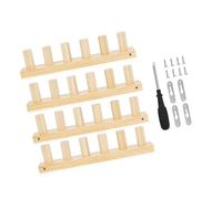 LAIOUSN Wooden Knitting Tool Multifunctional Easy Assembly for Weaving Blankets Shawls Sweaters Bags Beginner Knit