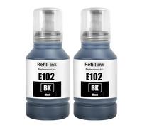 LAIPENG 102 Ink Compatible with Epson 102 Ink Refill Bottles for Ecotank ET-2700 ET-2750 ET-2751 ET-2756 ET-2850 ET-2851 ET-2856 ET-3700 ET-3750 ET-3850 ET-4750 ET-4850 ET-4856 ET-15000 (2 Black)