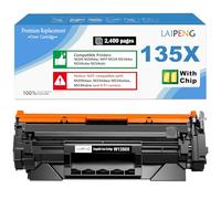 LAIPENG 135X W1350X [WITH CHIP] High Yield 2400 Pages Compatible for HP 135A W1350A Toner Cartridge for Laserjet M207dw M209 M209d M209dw M234 M234d M234dw M234sdw M234sdn M235sdw Printers