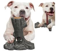 LaiQiuJunA 2-in-1 Bully Stick Holder & Frozen Snack Toy for Large Dogs & Aggressive Chewers - Reduces Separation Anxiety, Durable, Prevents Choking, BPA-Free