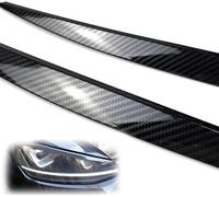 LAIQYRW Car Headlight Eyebrows FOR Golf 7 MK7 GTI Headlight Eyelids Car Head Light Eyelids Cover Trim Stickers