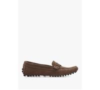 BARBOUR Laire Light Trench Suede Driving Loafers Size: 6, Colour: Taup