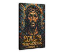 LAIRIBA Hebrews 11∶1, Jesus' Teachings, Religious-beliefs Poster for Room Aesthetics Canvas Wall Art Poster And Print Frame 24x36inch