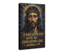 LAIRIBA Jeremiah 31∶3, Jesus' Teachings, Religious-beliefs Poster for Room Aesthetics Canvas Wall Art Poster And Print Frame 12x18inch
