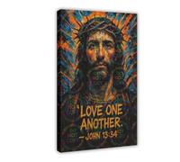 LAIRIBA John 13∶34, Jesus' Teachings, Religious-beliefs Poster for Room Aesthetics Canvas Wall Art Poster And Print Frame 24x36inch