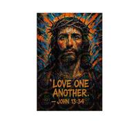 LAIRIBA John 13∶34, Jesus' Teachings, Religious-beliefs Poster for Room Aesthetics Canvas Wall Art Poster And Print Unframe 16x24inch