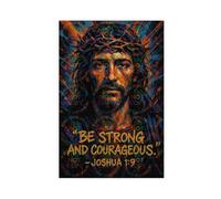 LAIRIBA Joshua 1∶9, Jesus' Teachings, Religious-beliefs Poster for Room Aesthetics Canvas Wall Art Poster And Print Unframe 12x18inch