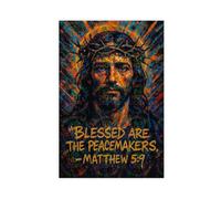 LAIRIBA Matthew 5∶9, Jesus' Teachings, Religious-beliefs Poster for Room Aesthetics Canvas Wall Art Poster And Print Unframe 24x36inch