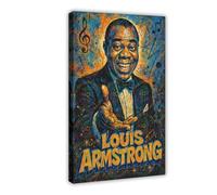 LAIRIBA Movie Actor Louis_Armstrong Canvas Posters Wall Art Bedroom Office Room Decor Gift Frame 16x24inch