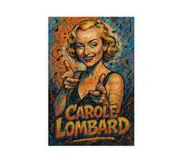 LAIRIBA Movie Actress Carole_Lombard Cute Action Poster for Room Aesthetics Canvas Wall Art Poster And Print Unframe 12x18inch