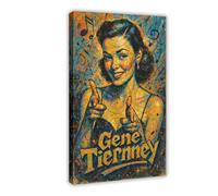 LAIRIBA Movie Actress Gene_Tierney Cute Action Poster Print for Teen Boys Room Canvas Wall Art Canvas Painting Print Frame 20x30inch