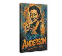 LAIRIBA Movie Actress Judith_Anderson Cute Action Poster for Room Aesthetics Canvas Wall Art Poster And Print Frame 20x30inch