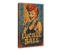 LAIRIBA Movie Actress Lucille_Ball Cute Action Poster for Room Aesthetics Canvas Wall Art Poster And Print Frame 20x30inch