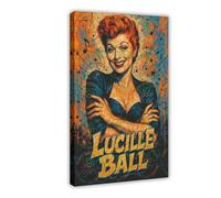 LAIRIBA Movie Actress Lucille_Ball' Smile Poster Print for Teen Boys Room Canvas Wall Art Canvas Painting Print Frame 24x36inch