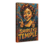 LAIRIBA Movie Actress Shirley_Temple Cute Action Canvas Wall Art Print Poster For Home School Office Decor Frame 20x30inch