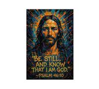 LAIRIBA Psalm 46∶10, Jesus' Teachings, Religious-beliefs Poster for Room Aesthetics Canvas Wall Art Poster And Print Unframe 24x36inch