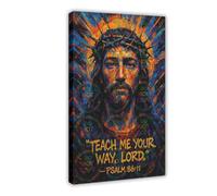 LAIRIBA Psalm 86∶11, Jesus' Teachings, Religious-beliefs Poster Print for Teen Boys Room Canvas Wall Art Canvas Painting Print Frame 16x24inch