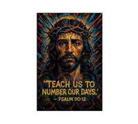 LAIRIBA Psalm 90∶12, Jesus' Teachings, Religious-beliefs Poster for Room Aesthetics Canvas Wall Art Poster And Print Unframe 12x18inch