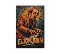 LAIRIBA Rock-Pianist-Elton-John-Music Poster for Room Aesthetics Canvas Wall Art Poster And Print Unframe 16x24inch