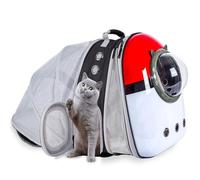 LAIRIES Double Expandable Cat Backpack with Front and Rear Extension, Fits up to 20 lbs, Bubble Capsule, Dog Backpack for Travel, Hiking and Outdoor
