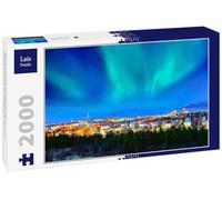 Lais Jigsaw Puzzle View of the Northern Lights from the city centre in Reykjavik, Iceland 2000 pieces