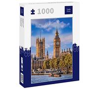 Lais Puzzle Big Ben and Houses of Parliament with boats on the river in London, England, UK 1000 pieces