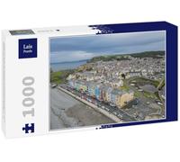 Lais Puzzle Colourful houses on the southern seafront, Aberystwyth, Ceredigion, Wales, United Kingdom. Stunning coastal views of this seaside town on a cloudy day 1000 pieces