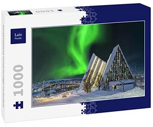 Lais Puzzle Ice Sea Cathedral Tromsø Norway with Northern Lights 1000 pieces