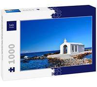Lais Puzzle Small white church in the sea near the town of Georgioupolis in Crete, Greece 1000 pieces
