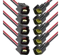 Laisomeke 2Pin Way Electrical Wire Connector, 16AWG Male Female waterproof Plug Socket, Quick Disconnect Plug Suitable for Car Truck Motorcycle Marine Boat and other wire connection(5 pack Black)