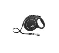 flexi New Classic Tape Lead Large - 8m - flexi New Classic webbing leash L black, 8 m