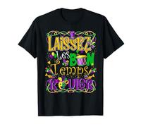 Laissez Les Bon Temps Rouler Mardi Gras Beads Fleur De Lis T-Shirt