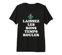 Laissez Les Bon Temps Rouler Mardi Gras Costume De Fleur Lis Premium T-Shirt
