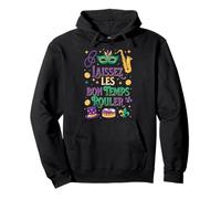 Laissez Les Bon Temps Rouler Mardi Gras Fleur De Lis Beads Pullover Hoodie