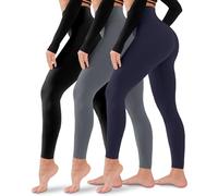 Laite Hebe 3 Pack Leggings for Women-No See-Through High Waisted Tummy Control Yoga Pants Workout Running Legging, 03-assorted01, Small/Medium