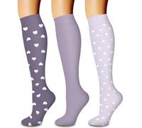 Laite Hebe 3 Pack Medical Compression Sock-Compression Sock For Women and Men Circulation -Best for Running,Nursing,Athletic Sports