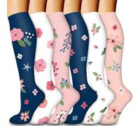 Laite Hebe Compression Socks for Women & Men Circulation(6 pairs)-Graduated Supports Socks for Running, Athletic Sports, Assorted42, Large-X-Large